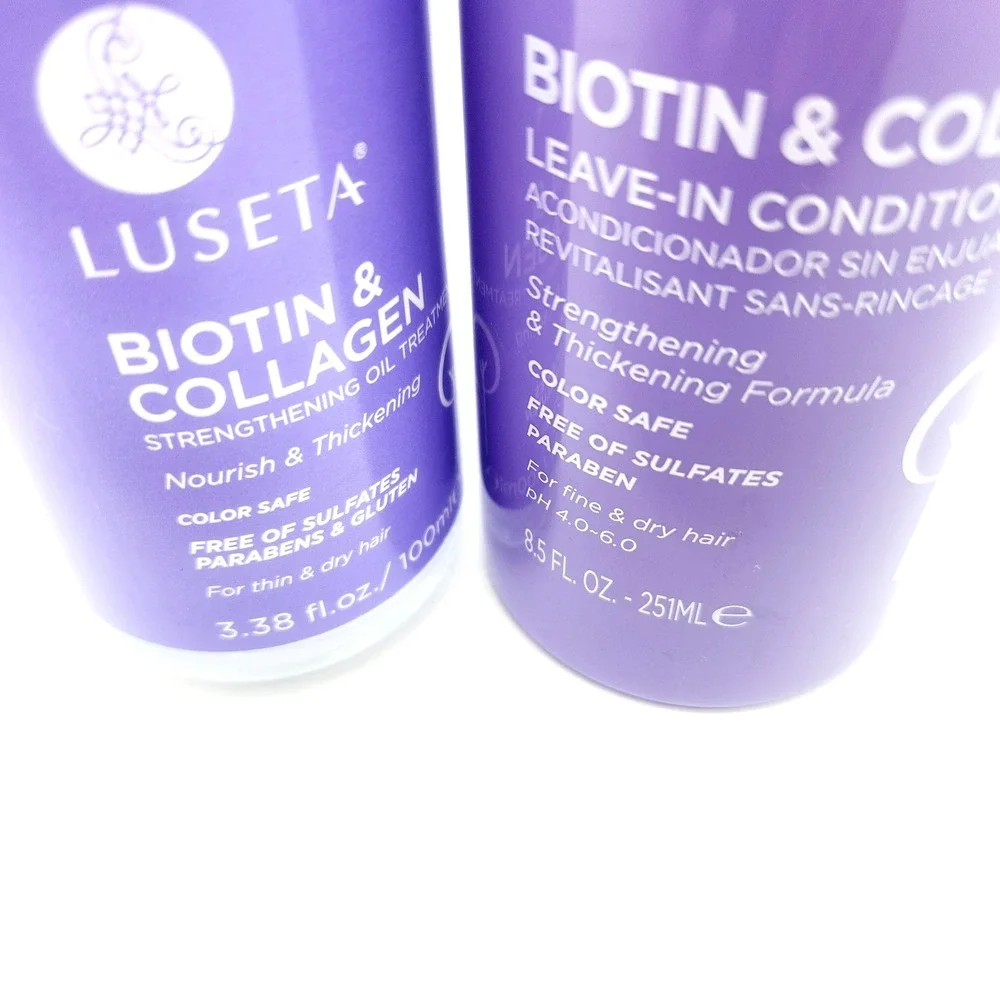Luseta Biotin Collagen Hair Pack – 8.5oz Conditioner + 3.38oz Oil‎